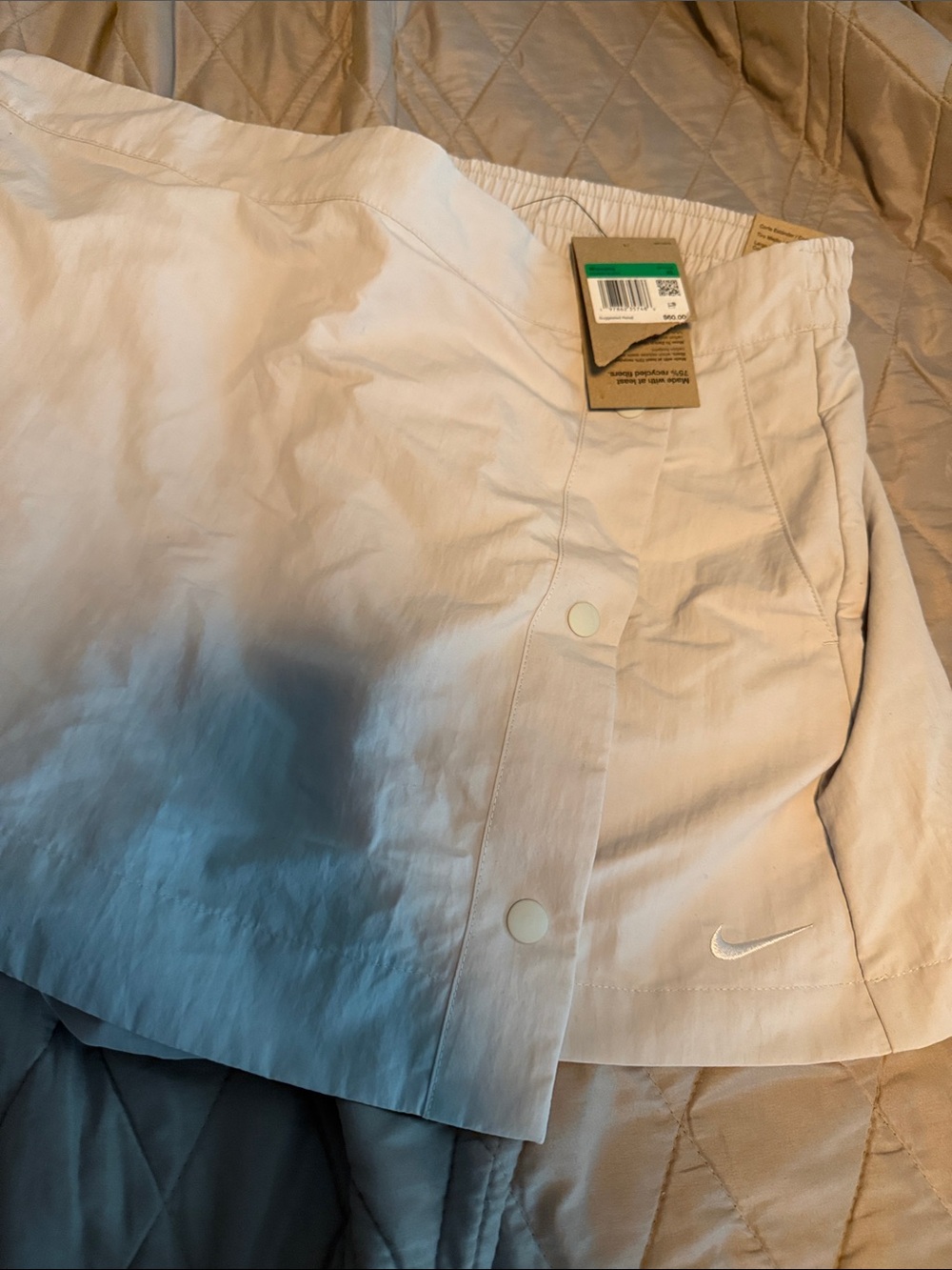 Nike Women's Off-White Athletic Skort with Snap Front NWT